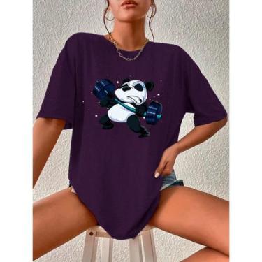 Imagem de Camiseta Urso Panda Musculação Tshirt Camisa Algodão Masculino e Femin