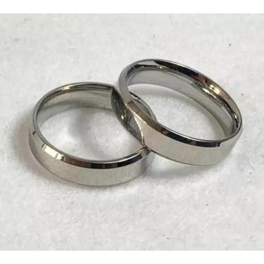 Imagem de Aliança Aço Inoxidável 6mm  Anatômica  Quadrada  Chanfrada - Maria Pin