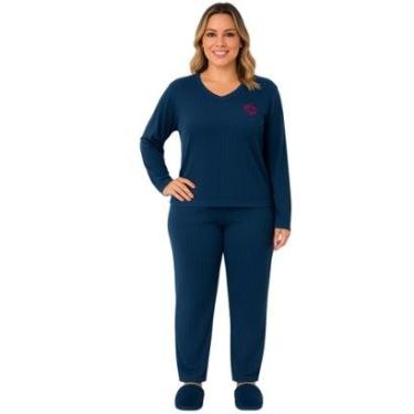 Imagem de Pijama Elegance Malha Canelada Feminino Victory-Feminino