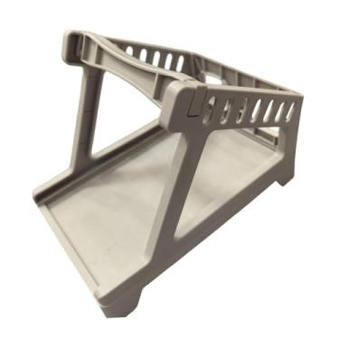 Imagem de KiBcsLic Suprimentos para porta-etiquetas térmicas para rolos e etiquetas sanfonadas Acessório versátil para cesta de etiquetas para entrega em domicílio, Cinza