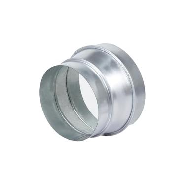 Imagem de TOP-VIGOR Redutor de duto de ar redondo de 18 a 15 cm, conector redutor de ventilação de aço galvanizado para ventilador em linha, ventilação do secador e exaustor, instalação fácil de encaixar
