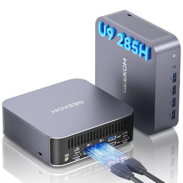 Imagem de GEEKOM GT2 Mega Ai Mini PC com Intel Core Ultra 9 285H & Arc 140T GPU (99 TOPS) | 32GB DDR5 2TB SSD | Windows 11 Pro | Dual 2.5G LAN, WiFi 7, USB4 | Mini desktop 8K para escritório, jogos
