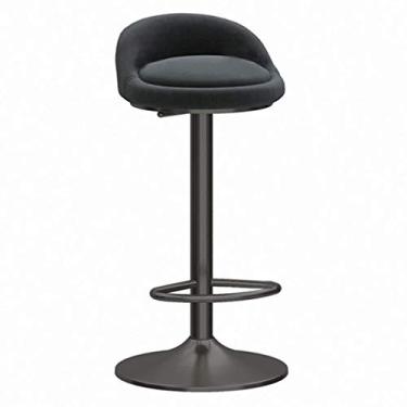 Imagem de Banqueta De Pub Para Móveis 1 Pcs Banqueta De Bar Ajustável, Banqueta De Bar Giratória Banquetas De Balcão De Cozinha Cadeiras De Jantar, Black