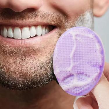 Imagem de 2 peças de escovas de limpeza facial manual de silicone, esfoliante profundo, limpador facial, cor aleatória, 6,5 x 5,2 x 2,5 cm