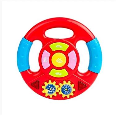 Imagem de Brinquedo Volante Interativo Infantil com Luz e Som – Dirigir Brincando Cor: Vermelho