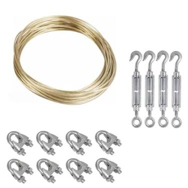 Imagem de Corda Varal, 20m Cabo de Aço Revestido Pvc Cristal 2,70mm Varal E Outras