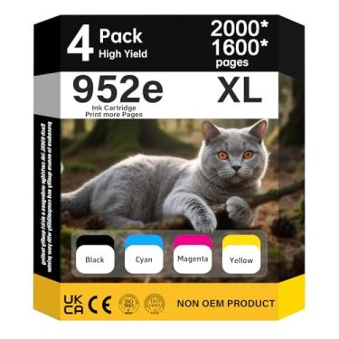 Imagem de boftink Substituição 952XL compatível com cartucho de tinta 952 XL 952XL, pacote combo mais recente atualização para uso com Officejet Pro 8702 7720 7740 8210 8216 8710 8715 8720 8725 8730 8740