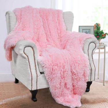 Imagem de Manta BENRON Rosa Claro Soft Fuzzy Sherpa 127x152cm