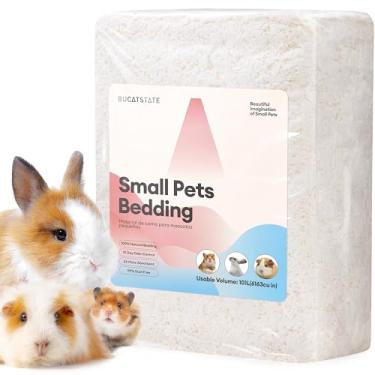 Imagem de BUCATSTATE Roupa de cama para hamster 101L, 99% livre de poeira de porquinho-da-índia, roupa de cama de papel de controle de odores, aconchegante para animais pequenos para coelho, rato, anão, sírio