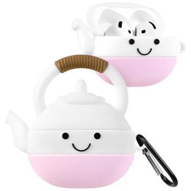 Imagem de Boaretiu Capa para Airpods 4 2024 desenho fofo Kawaii - Capa engraçada 3D de silicone macio com mosquetão elegante para meninos, meninas, adolescentes e mulheres para Air pods 4