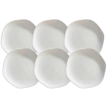 Imagem de Jogo De Pratos Sobremesa 20Cm Kit 6 Pçs Orion Offwhite