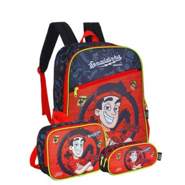 Imagem de Mochila de Costas Lancheira Estojo Duplo Enaldinho Youtuber
