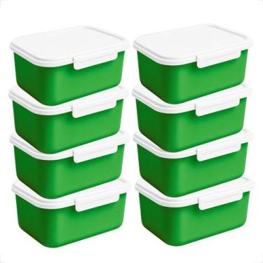 Imagem de Kit de Potes 5 Vasilhas 750ml com Tampa e Trava LIVRE BPA Marmita Reut