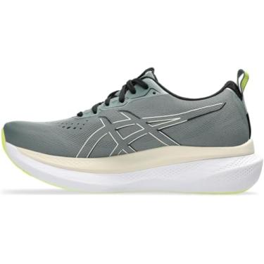 Imagem de ASICS Tênis de corrida masculino GLIDERIDE MAX, Azul monumento/baunilha, 14 Wide