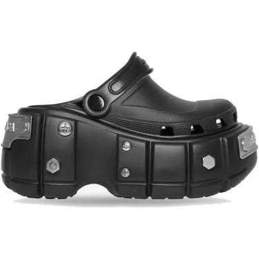 Imagem de Chinelos De Verão Femininos, Chinelos Plataforma Com Rebites Puk, Calçados Criativos De Metal, Calçados Casuais Robustos Para Mulheres Ao Ar Livre, Black, 42-43