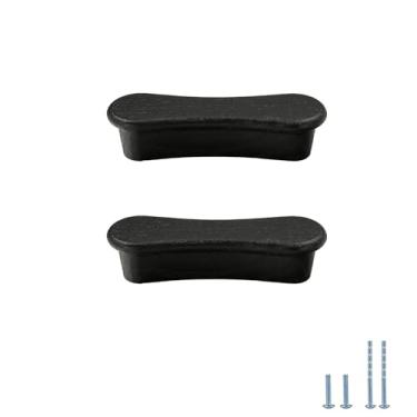 Imagem de Evionlin 2 puxadores de gaveta de madeira ASH pretos de 13 cm puxadores de armário de madeira para puxadores de cômoda de cozinha ou quarto