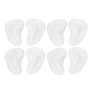 Imagem de Inserções de suporte de arco pequeno de silicone transparente para crianças, tamanho pequeno, massagem de correção de almofada de pé, 4 pares por promoção