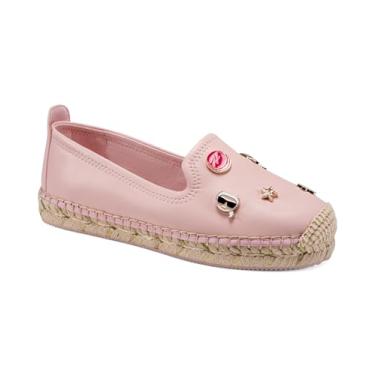 Imagem de Karl Lagerfeld Sandália feminina Michaela Slip on Espadrille com alfinetes, Blush claro, 35