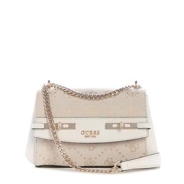 Imagem de GUESS Mini aba transversal conversível Melinda, logotipo branco