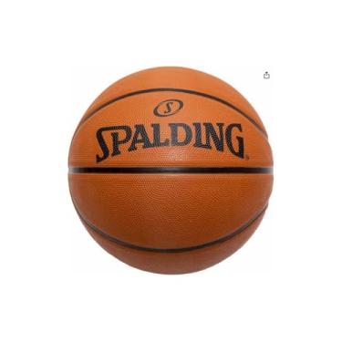 Imagem de Bola de Basquete, Tamanho Padrão, Laranja, Borracha Reforçada, 74,9cm Circunferência, 580g, para Quadras Internas e Externas