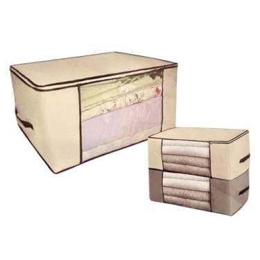 Imagem de Caixa Organizadora com Visor para Armários - Cor Bege 45x45x20