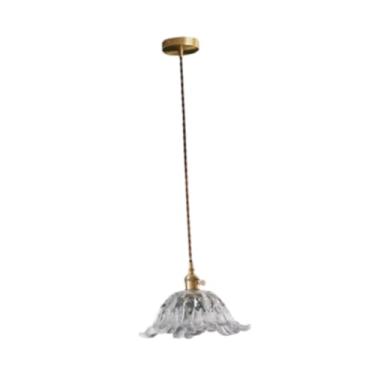 Imagem de WeiLaiKeQi Lustre de luz pendente de instalação fácil de luminária de teto ajustável lâmpada de suspensão para sala de jantar escada no corredor do hotel, Gold L