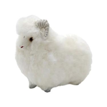 Imagem de de pelúcia | Decoração realista de cordeiro de pelúcia | Brinquedo de boneca de , para casa, dormitório, sala de estar, escritório, peitoril da janela, interior e quarto