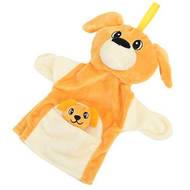 Imagem de Naroote Bonecas de Pelúcia para Bebês, Fantoches de Dedo, Bonecos de Manga, Animal, Mão, Brinquedos Educativos para Crianças, Amarelo, 10.2x9,0 Polegadas, para Atividades de (Cachorro Amarelo)