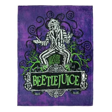 Imagem de Northwest Beetlejuice Cobertor Sandworm's Spider's Skull's Bat Throw 113 cm x 152 cm