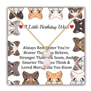 Imagem de WUSUANED Colar de meme de gatos engraçados, joias para fãs de animais, presente de aniversário de gato, desenho kawaii, gatos, presente, Large, Cobre, Sem Pedra Preciosa