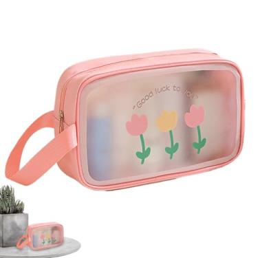 Imagem de De Maquiagem - Organizador de Viagem Portátil Transparente | Grande Necessaire De Higiene Pessoal E De Cosmeticos - Para Pincéis Batom Base Joias Espelho Férias