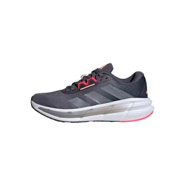 Imagem de adidas Tênis de corrida feminino Questar 3, Aurora Onix/Onix/Beam Orange, 34
