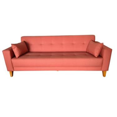 Imagem de Sofá  Gianni Tecido Acquablock Pé Trapézio Claro  210cm - 4R Estofados