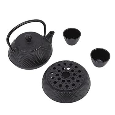 Imagem de aqxreight Conjunto de Chaleira de Ferro Fundido 800ml Ferro Fundido Com Economia de Energia Altamente Durável e Luxuoso Bule de Com Tapete Aquecedor de Copos Coador de Seu Alto Gosto Este, Enquanto