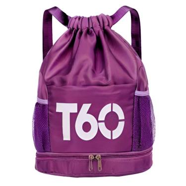 Imagem de Mochila Bolsa Saco com Cordão Esportiva Impermeável Anti roubo Academia Treino Passeio Multiuso-Unissex