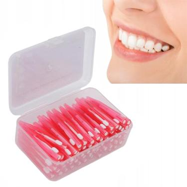 Imagem de 60 peças conjunto escova interdental retrátil higiene bucal plástico macio palitos de dentes para limpeza