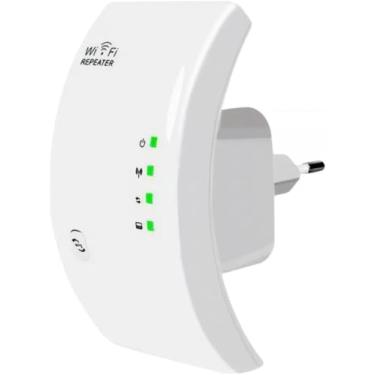 Imagem de Repetidor de Sinal Wi-Fi Potente Sem Fio | Amplificador de Alcance Máximo para Casa e Escritório | Extensor Estável para Internet Rápida | Compatível com Todos os Roteadores |