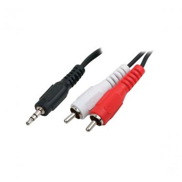 Imagem de Cabo De áudio 1 P2 Estéreo +2 Rca Macho 1,50 Metros Níquel