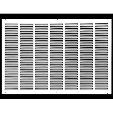 Imagem de Grade de retorno de ar de 91,44 cm x 66,04 cm - parede lateral e teto - difusor de cobertura de duto de ventilação HVAC - [branco] [Dimensões externas: 97,75 L x 27,75"h]