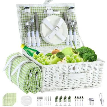 Imagem de Cesta de Picnic de Mimbre Neti Neti para 4 personas con Enfriador y Ma