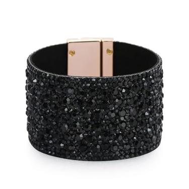 Imagem de Pulseira Boho com strass, ajustável, em camadas, empilhável, para pulso, acessórios de festa para mulheres, presentes de amizade para mulheres, presentes de Natal, Dia dos Namorados, Medium, Latão