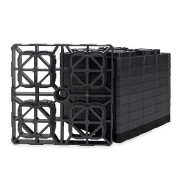 Imagem de Camco Bloco de nivelamento Fasten XL 2 x 2 – Design entrelaçado permite empilhar a altura desejada – Inclui sistema de transporte seguro com alça em T – Cinza – Pacote com 10 (21026)