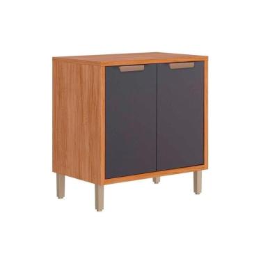 Imagem de Balcão De Cozinha C- Tampo Estela C- 2 Portas 80cm Cinamomo-titanium - Mgm