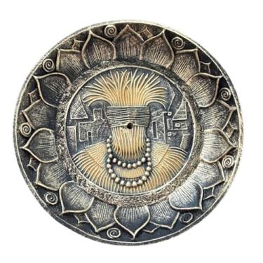 Imagem de Incensário Prato de Orixás 12cm em Resina Obaluaê