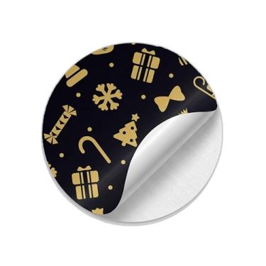 Imagem de Ladrilho Decorativo de Cerâmica Natalino Preto e Dourado