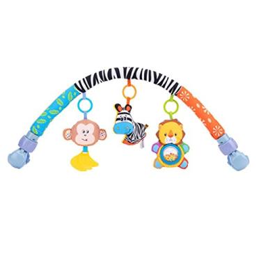 Imagem de Carrinho de passeio do arco do jogo do jogo do curso do bebê,Barra de atividade de carrinho com animal de desenho animado - Brinquedos musicais de animais para berço carrinho de bebê carrinho Xianers