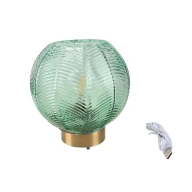 Imagem de Atyhao Lâmpada Noturna Com Temporizador Recarregável, Abajur de Vidro, Abajur Portátil Com Bateria de Lítio para Mesa de Cabeceira da Sala de Estar, Ideal para Camping, Quedas de (Redonda)