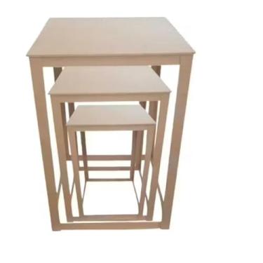Imagem de TRIO DE MESAS MDF ENFEITE IDEAL PARA FESTAS e ANIVERSÁRIOS PERFEITO PARA ORGANIZADORES E DECORAÇÃO DOMÉSTICA