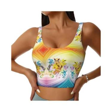 Imagem de Sutiãs Esportivos Personalizados Para Mulheres Pikachu De Alto Impacto