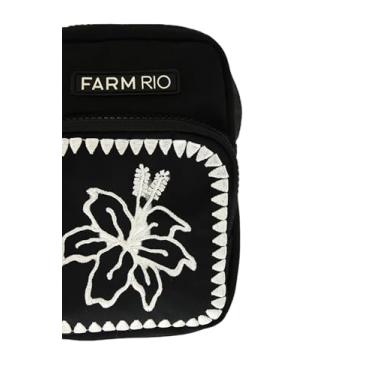 Imagem de Farm Rio Bolsa Transversal Esporte com Bordado Hibisco